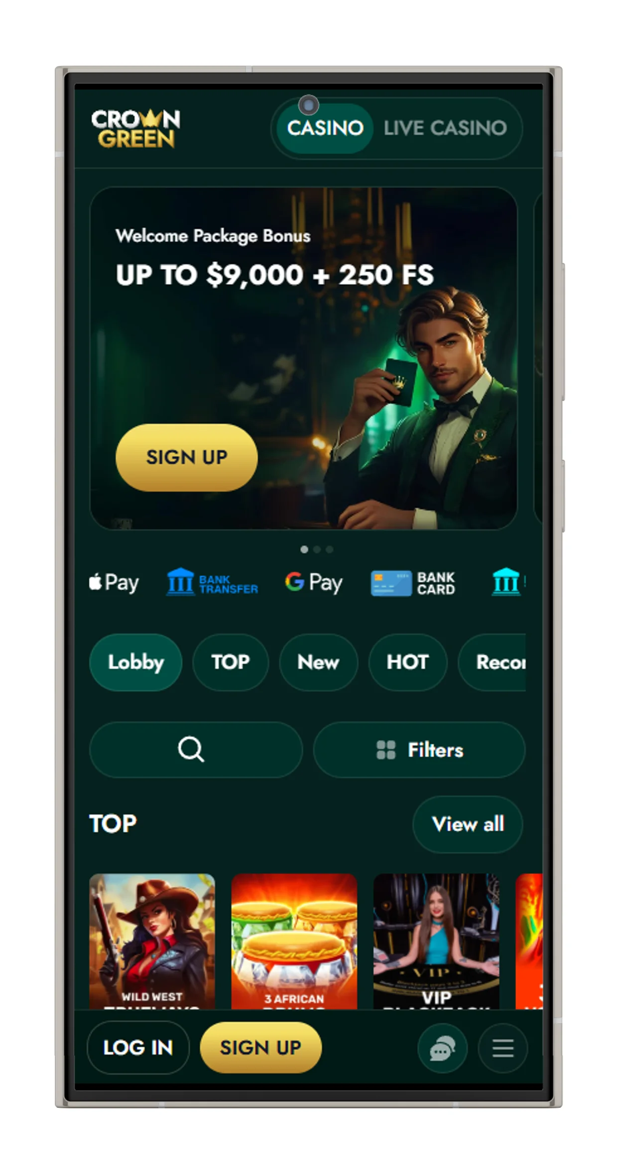 Crown Green Casino App for Android (APK)