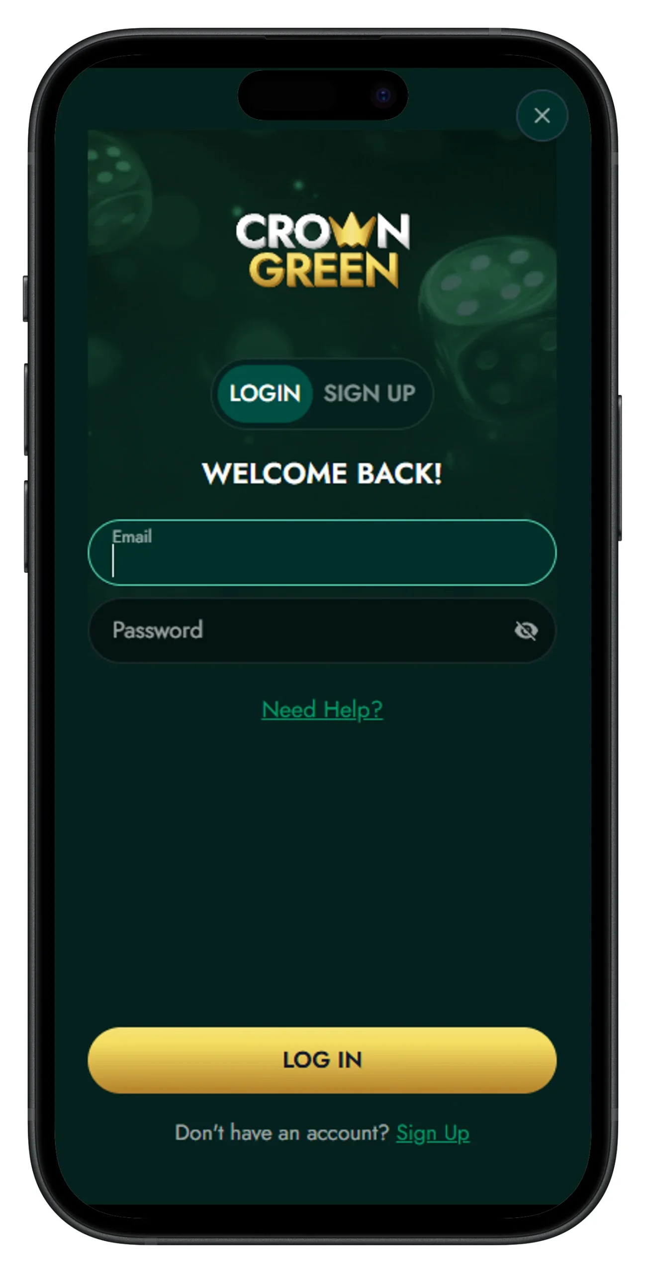 Crown Green Casino App Login Process