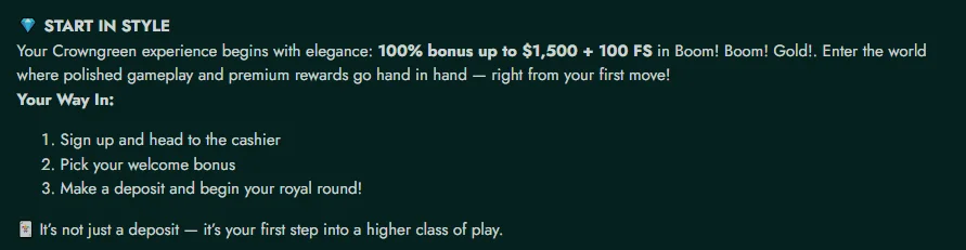 How Does a Crown Green Casino Bonus Work